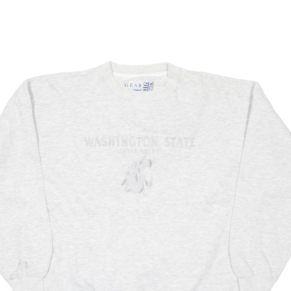 BIG COTTON Washington State University Mens Sweatshirt Grey USA M