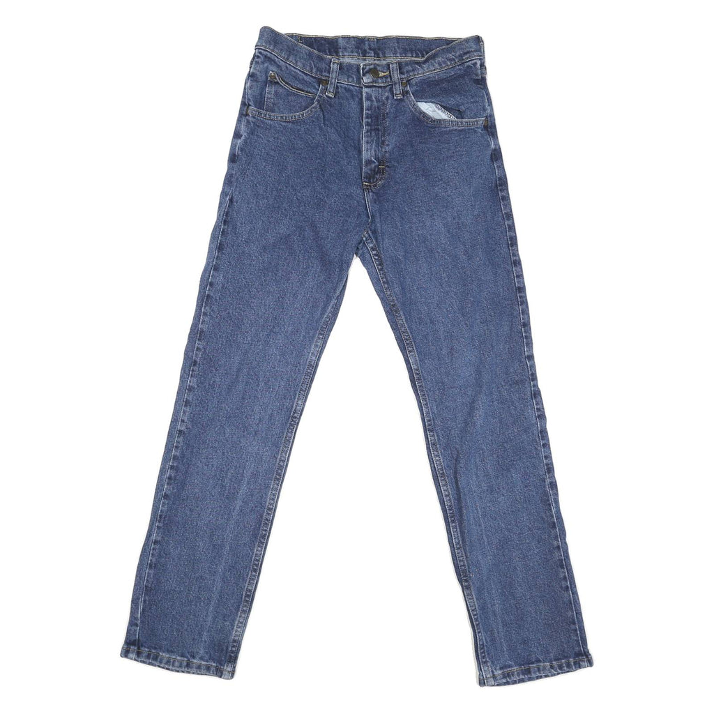 WRANGLER Womens Regular Blue Denim Jeans Cotton Blend W23 L28 Classic Zip