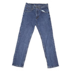 WRANGLER Womens Regular Blue Denim Jeans Cotton Blend W23 L28 Classic Zip