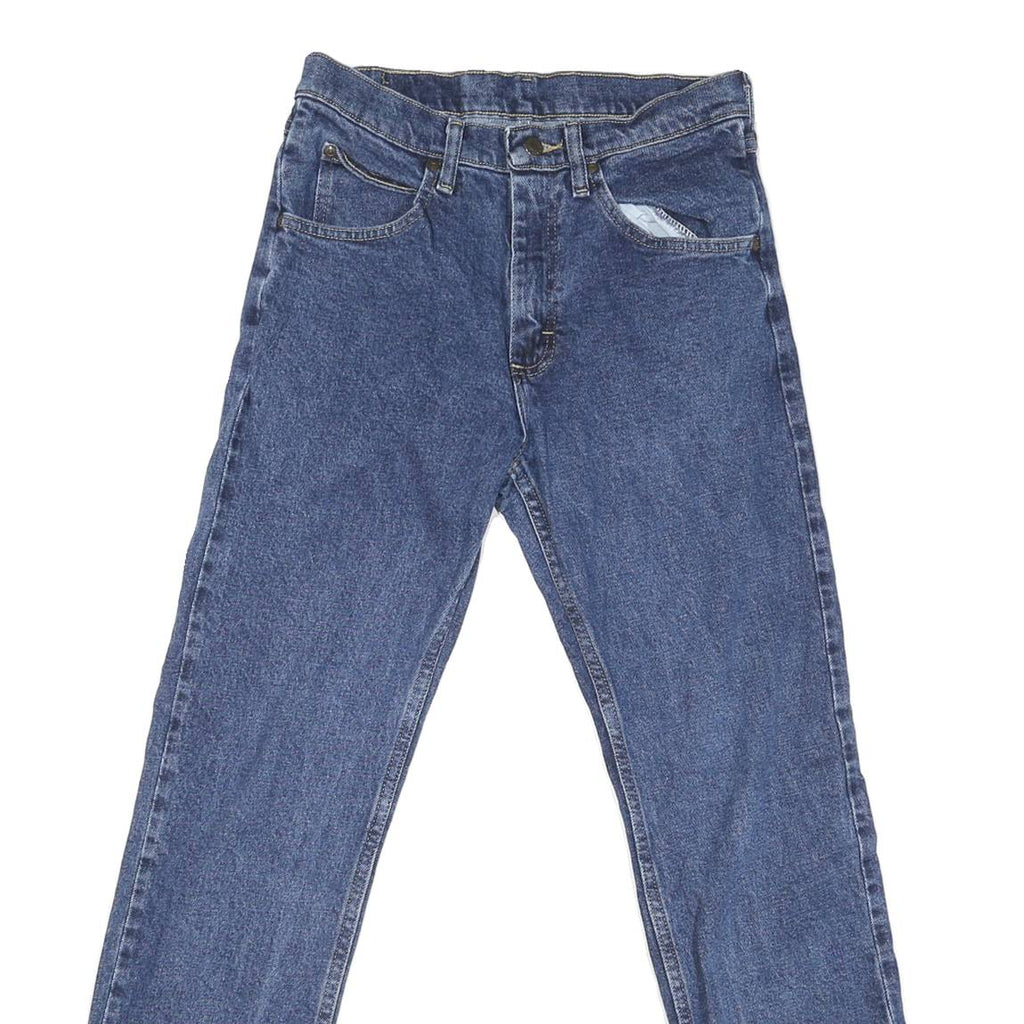 WRANGLER Womens Regular Blue Denim Jeans Cotton Blend W23 L28 Classic Zip