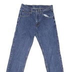 WRANGLER Womens Regular Blue Denim Jeans Cotton Blend W23 L28 Classic Zip