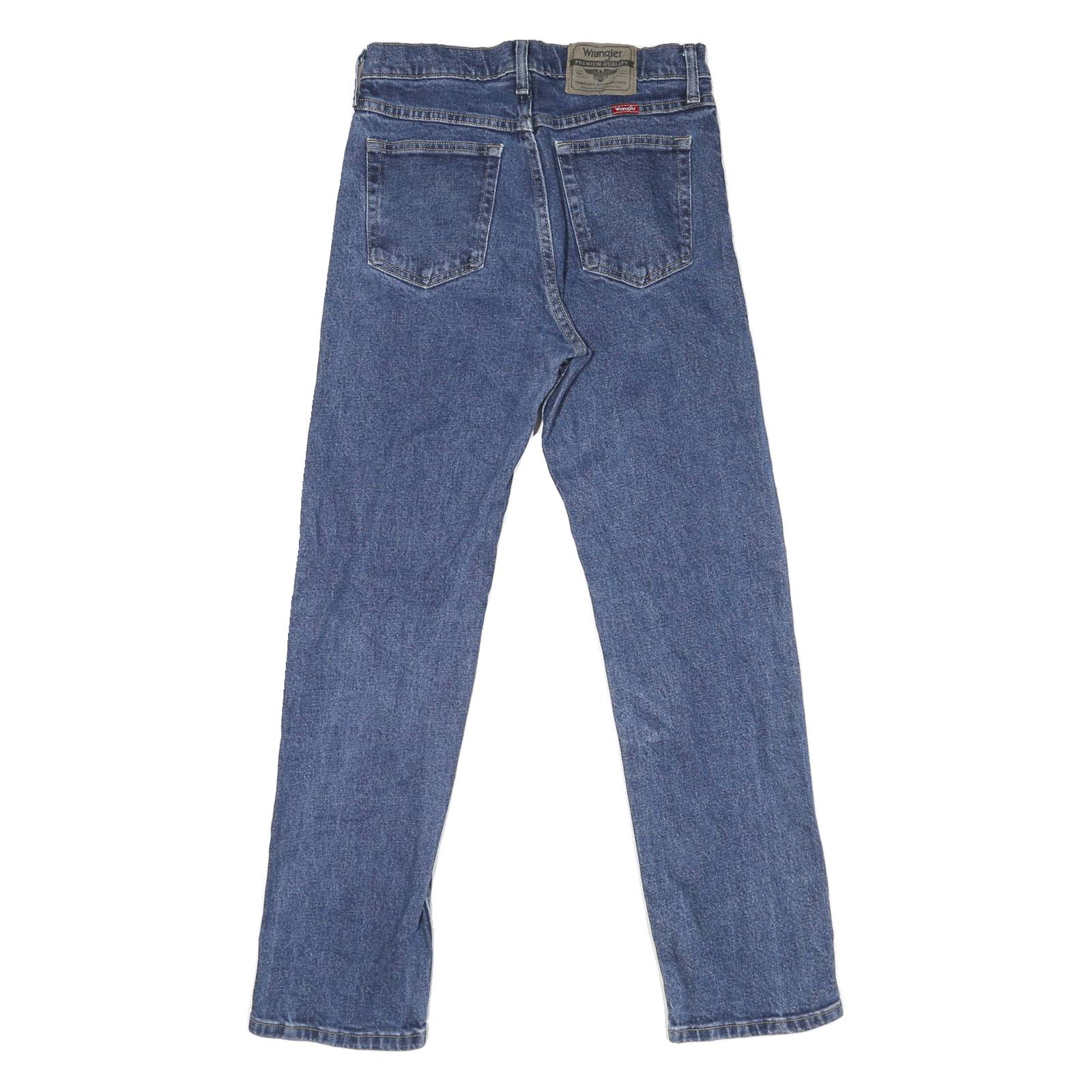 WRANGLER Womens Regular Blue Denim Jeans Cotton Blend W23 L28 Classic Zip
