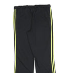 ADIDAS Womens Joggers Black & Neon Yellow Slim Tapered UK 18 W36 L32 Sportswear