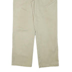 DICKIES Womens Regular Beige Cotton Blend Trousers W36 L31 Classic Zip