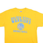 NBA Mens Yellow Golden State Warriors Basketball Graphic T-Shirt XL Crew Neck