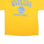 NBA Mens Yellow Golden State Warriors Basketball Graphic T-Shirt XL Crew Neck