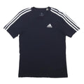 ADIDAS Mens Blue Graphic T-Shirt XS Short Sleeve Crew Neck Logo Athletic