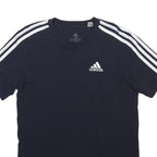 ADIDAS Mens Blue Graphic T-Shirt XS Short Sleeve Crew Neck Logo Athletic