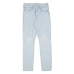 LEVI'S 501S Jeans BIG E Distressed Womens Blue Skinny Straight W26 L30