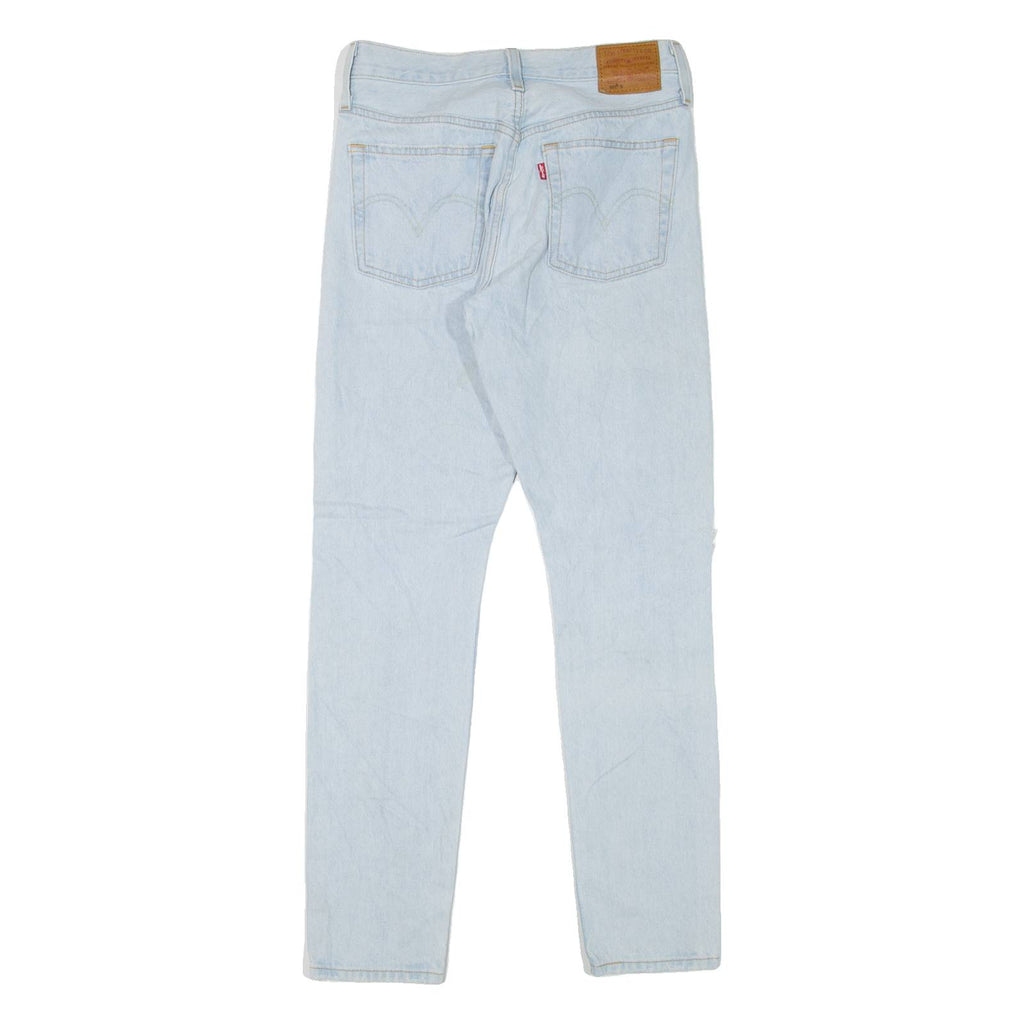 LEVI'S 501S Jeans BIG E Distressed Womens Blue Skinny Straight W26 L30