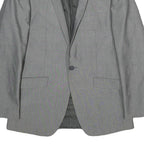 BURTON Mens Grey Button Jacket M Polyester Blend Classic Plain Tailored Blazer