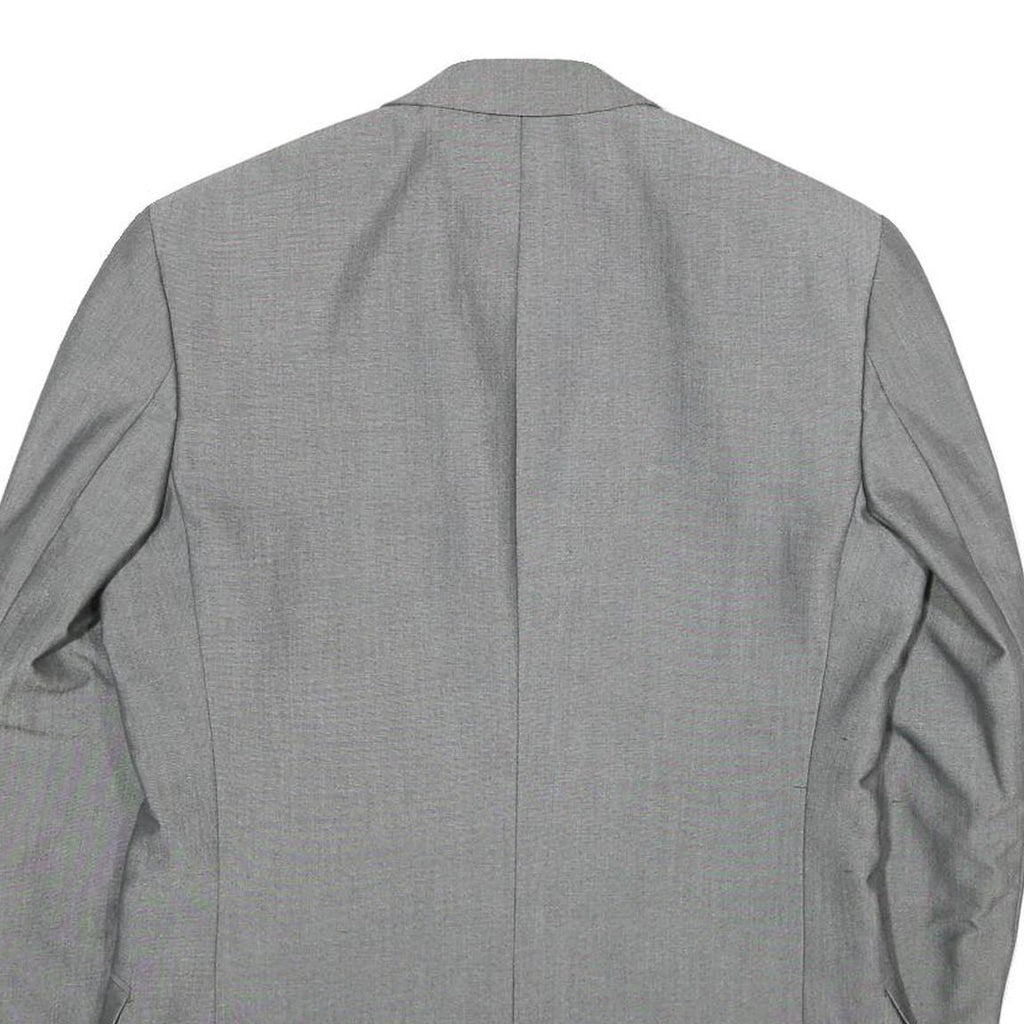 BURTON Mens Grey Button Jacket M Polyester Blend Classic Plain Tailored Blazer