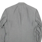 BURTON Mens Grey Button Jacket M Polyester Blend Classic Plain Tailored Blazer