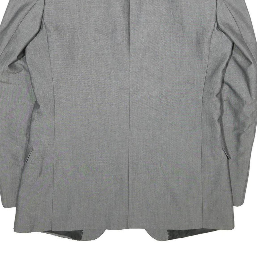 BURTON Mens Grey Button Jacket M Polyester Blend Classic Plain Tailored Blazer