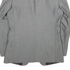 BURTON Mens Grey Button Jacket M Polyester Blend Classic Plain Tailored Blazer