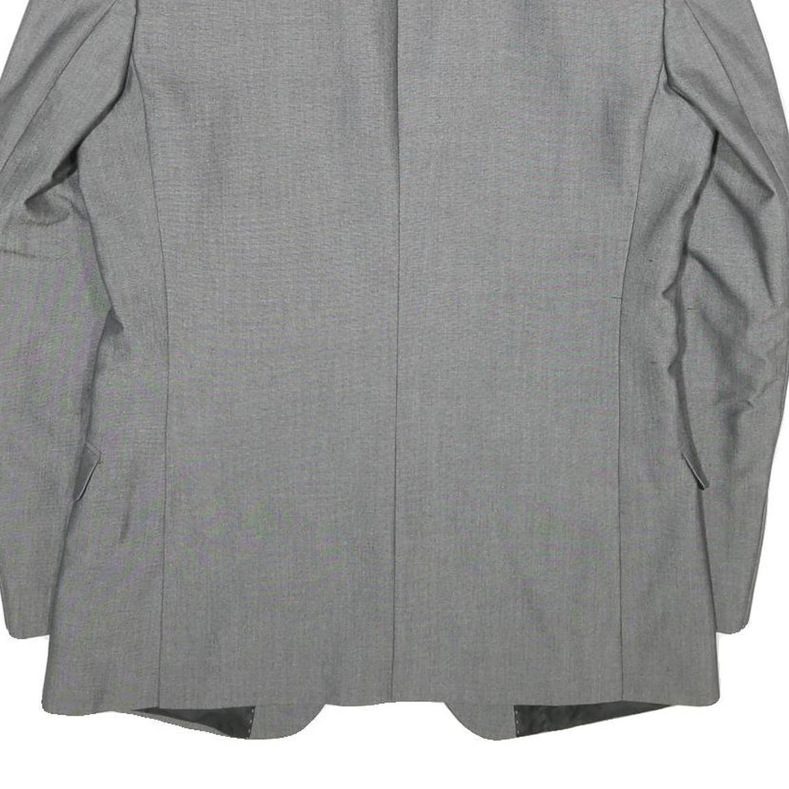 BURTON Mens Grey Button Jacket M Polyester Blend Classic Plain Tailored Blazer