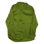 ZARA Womens Green Long Sleeve Shirt Collared XS Elegant Lightweight Polyester