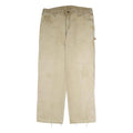 DICKIES Mens Cotton Blend Beige Regular Straight Trousers W38 L32 Workwear