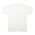 HANES Mens White Crew Neck Short Sleeve Classic Cotton Blend M T-Shirt Plain