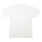 HANES Mens White Crew Neck Short Sleeve Classic Cotton Blend M T-Shirt Plain