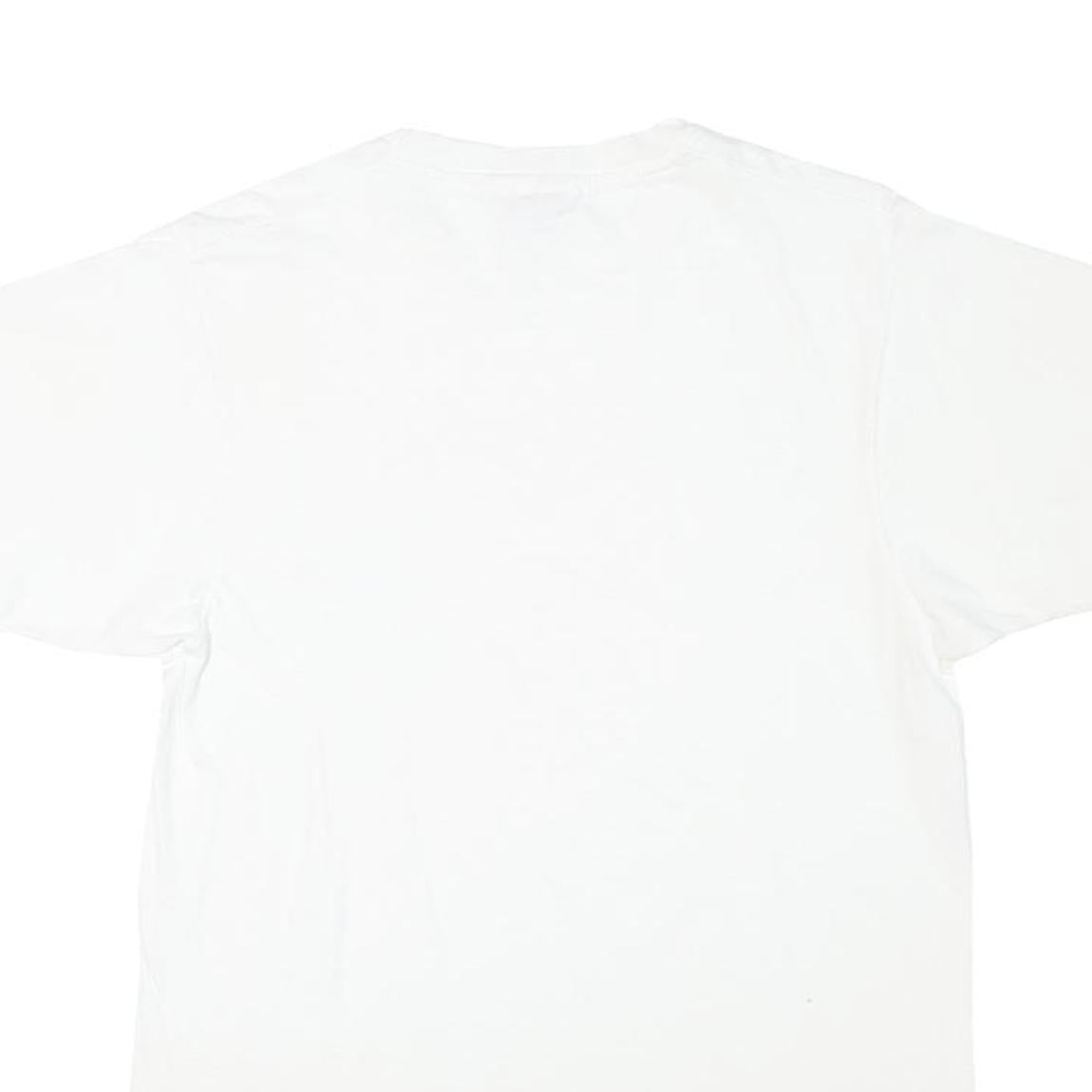 HANES Mens White Crew Neck Short Sleeve Classic Cotton Blend M T-Shirt Plain