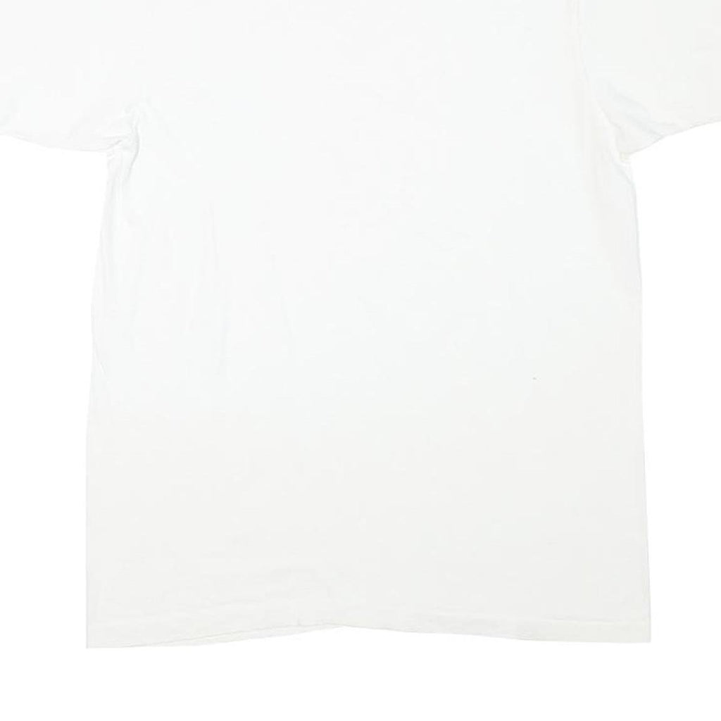 HANES Mens White Crew Neck Short Sleeve Classic Cotton Blend M T-Shirt Plain