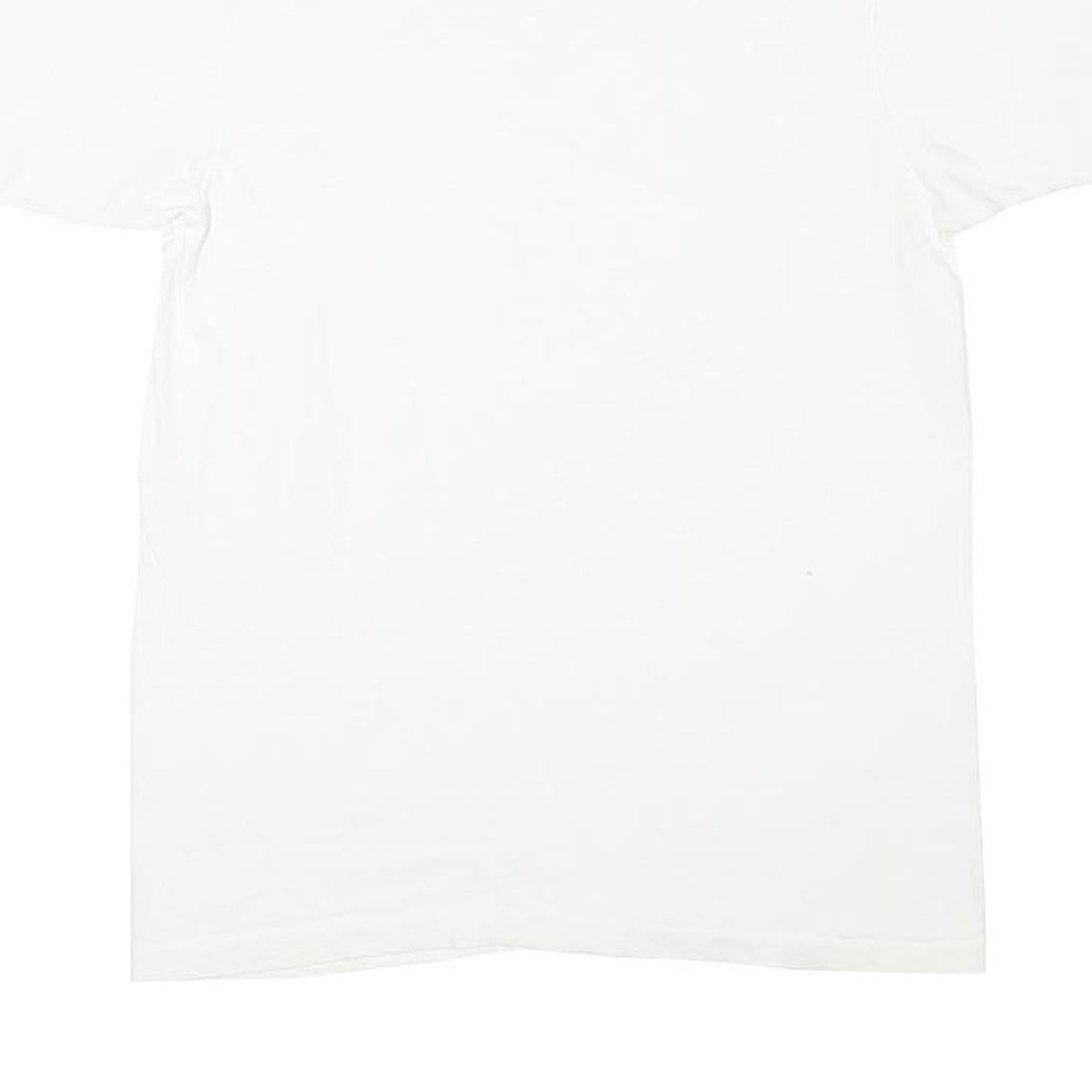 HANES Mens White Crew Neck Short Sleeve Classic Cotton Blend M T-Shirt Plain