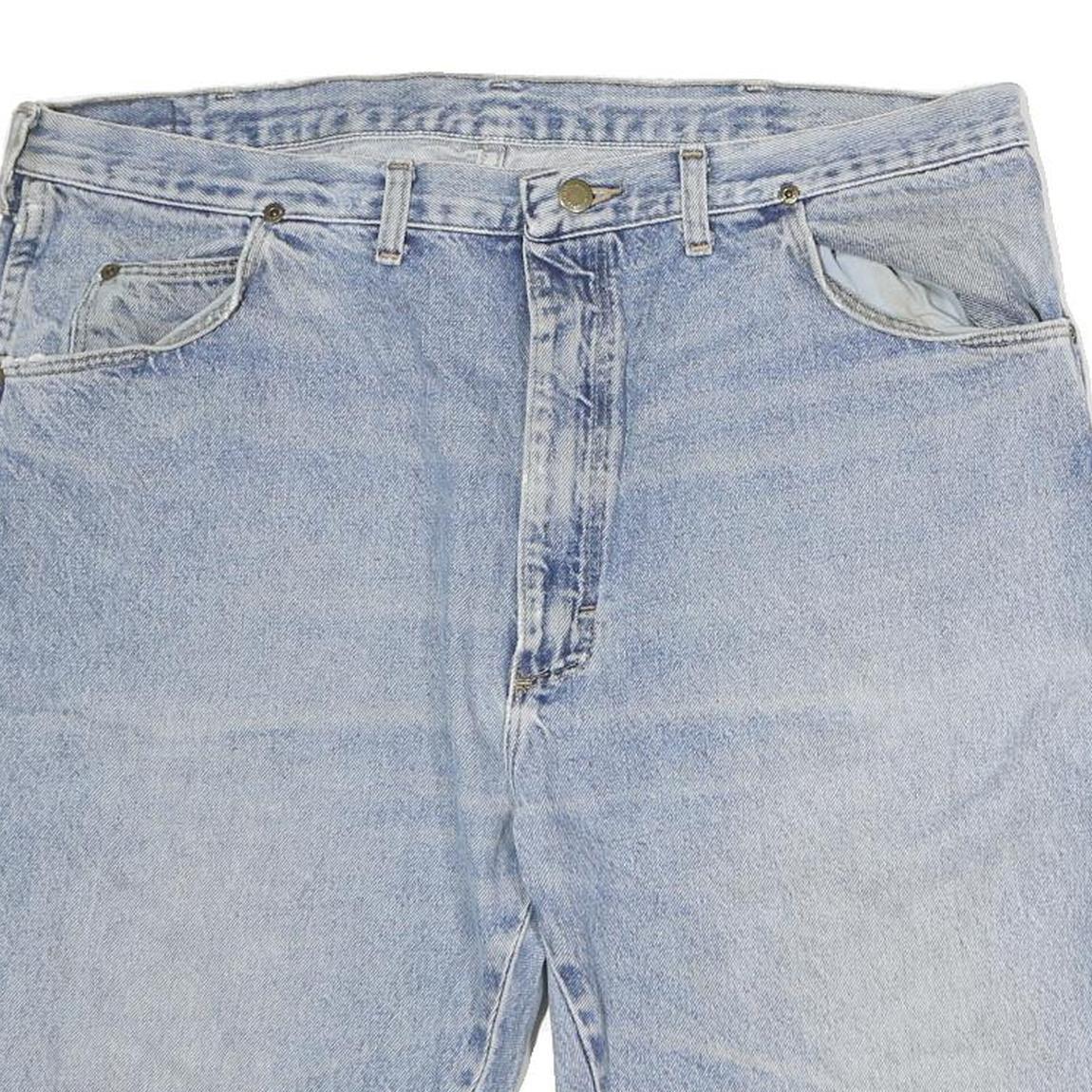 WRANGLER Mens Denim Blue Casual Shorts XL W40 Classic Fit Button Closure