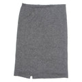 Womens Straight Skirt Grey Knee Length Wool M