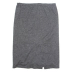 Womens Straight Skirt Grey Knee Length Wool M