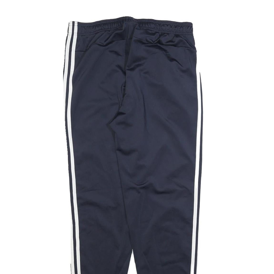 ADIDAS Mens Joggers Navy Blue & White Slim Tapered M W30 L30 Three Stripe