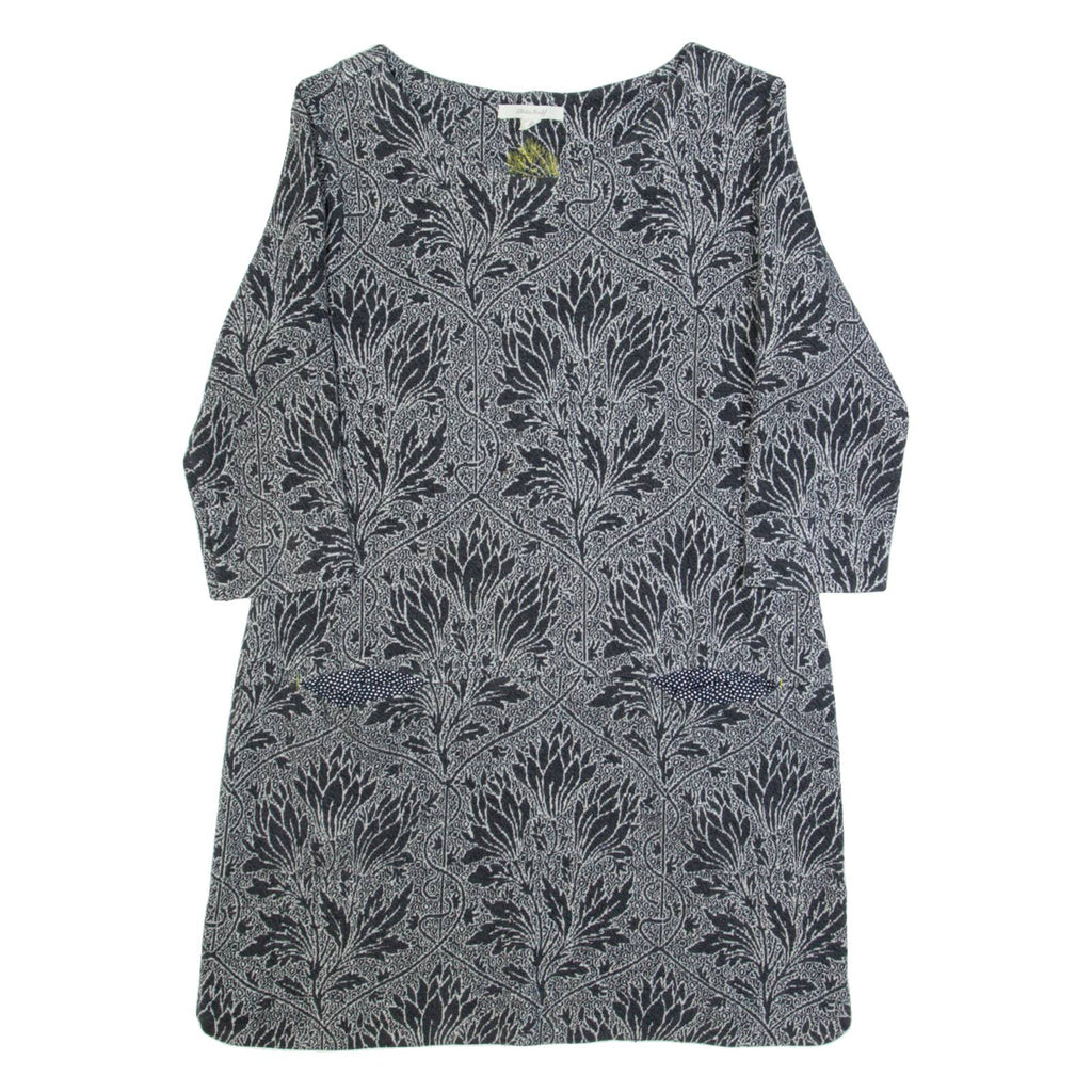 WHITE STUFF Womens Day Dress Grey Floral Knee Length UK 10