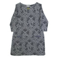 WHITE STUFF Womens Day Dress Grey Floral Knee Length UK 10