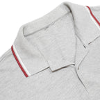 DIADORA Mens Grey & Red Short Sleeve Polo Shirt M Cotton Blend Casual