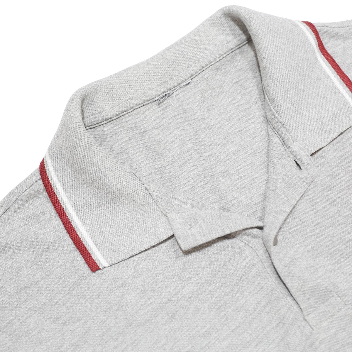 DIADORA Mens Grey & Red Short Sleeve Polo Shirt M Cotton Blend Casual