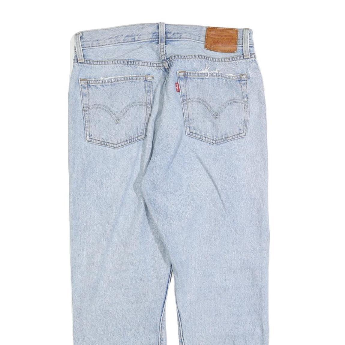 LEVI'S 501 Big E Womens Jeans Regular Straight Denim Light W29 L26 Button Fly