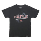 RUSSELL Mens Black Louisville Cardinals Graphic T-Shirt M Short Sleeve Crew Neck
