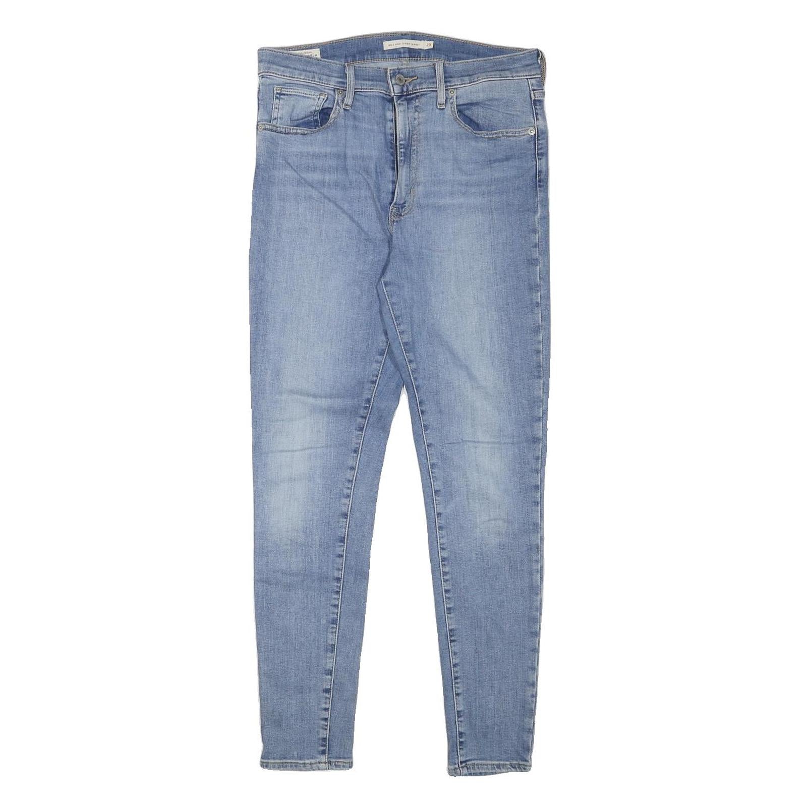 LEVI'S Womens Slim Light Blue Denim Slim Jeans Zip W29 L28 Casual Wear