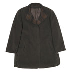 DEL MOD INTERNATIONAL Womens Brown Wool Blend Jacket UK 12 Button Plain Classic