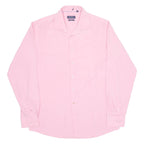 NAUTICA Slim Fit Spandex Mens Formal Shirt Pink Long Sleeve L