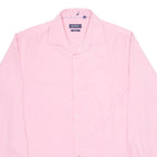 NAUTICA Slim Fit Spandex Mens Formal Shirt Pink Long Sleeve L