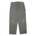 CARHARTT Mens Grey Relaxed Straight Lined Trousers W32 L29 Workwear Cotton
