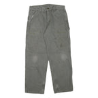 CARHARTT Mens Grey Relaxed Straight Lined Trousers W32 L29 Workwear Cotton