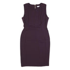 CALVIN KLEIN Womens Purple Sleeveless Sheath Dress Polyester Blend Size M