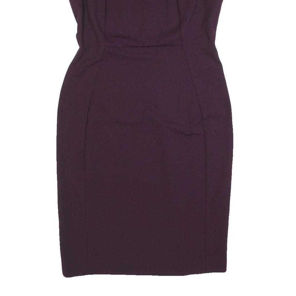 CALVIN KLEIN Womens Purple Sleeveless Sheath Dress Polyester Blend Size M