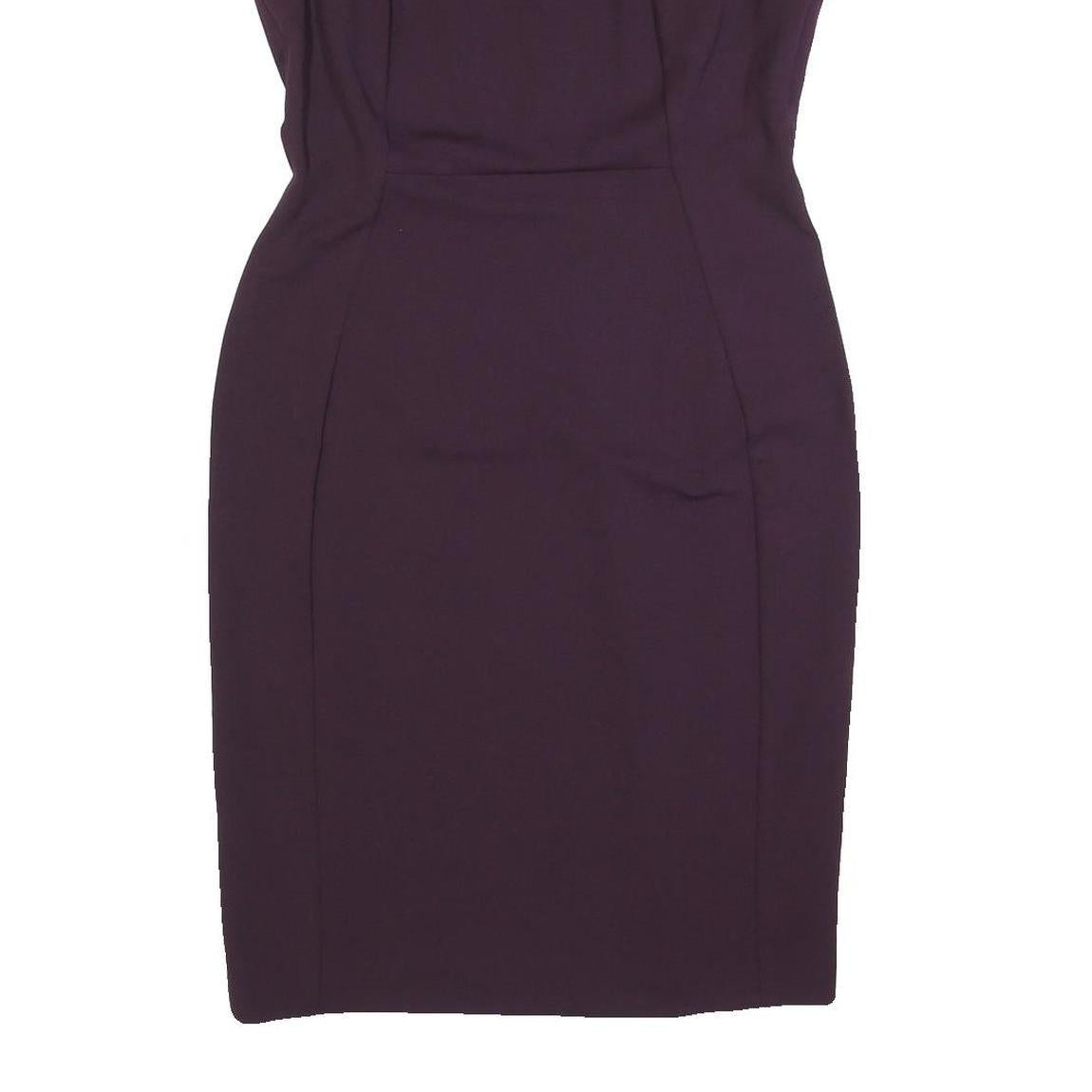 CALVIN KLEIN Womens Purple Sleeveless Sheath Dress Polyester Blend Size M