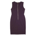 CALVIN KLEIN Womens Purple Sleeveless Sheath Dress Polyester Blend Size M