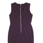 CALVIN KLEIN Womens Purple Sleeveless Sheath Dress Polyester Blend Size M