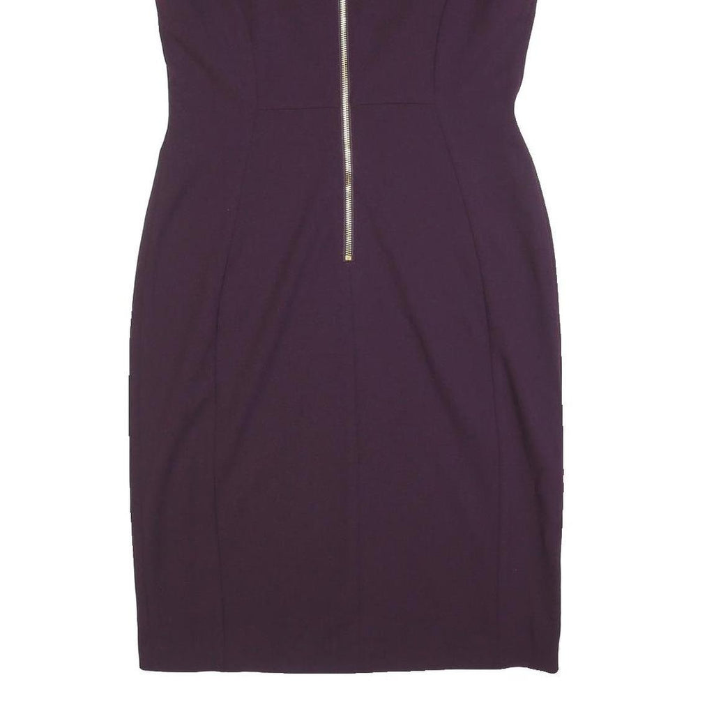 CALVIN KLEIN Womens Purple Sleeveless Sheath Dress Polyester Blend Size M