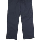 DICKIES Mens Polyester Blend Classic Blue Zip Trousers W34 L32 Workwear Straight